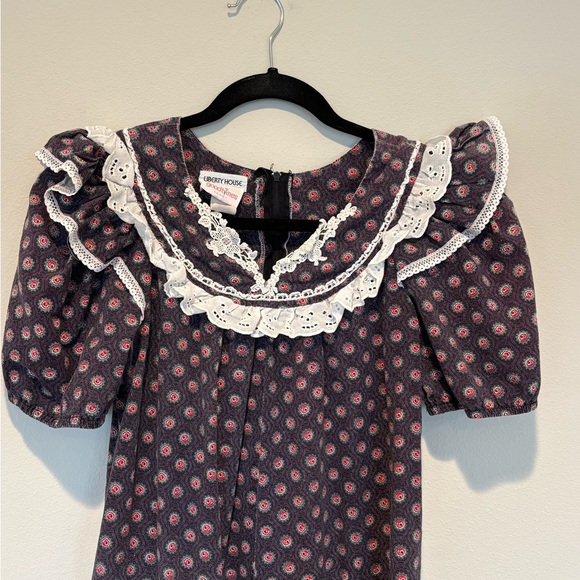 Vintage Liberty House Hawaii Puff Sleeve Maxi Dress with Sailor Collar - Picture 4 of 7